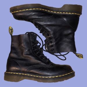 NEVER WORN black leather Dr. Martin combat boots.
